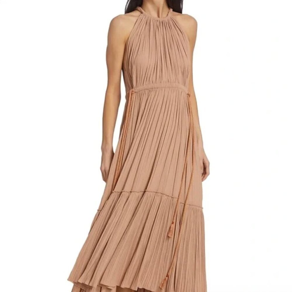 A.L.C. Ella Gathered Halter Maxi Dress
